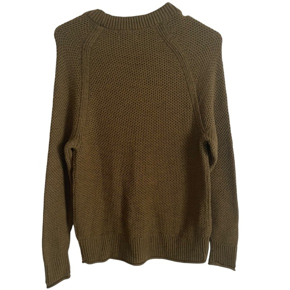 Women’s Sonoma green Everyday waffle  Crew Neck Sweater XS NWT - Picture 2 of 9